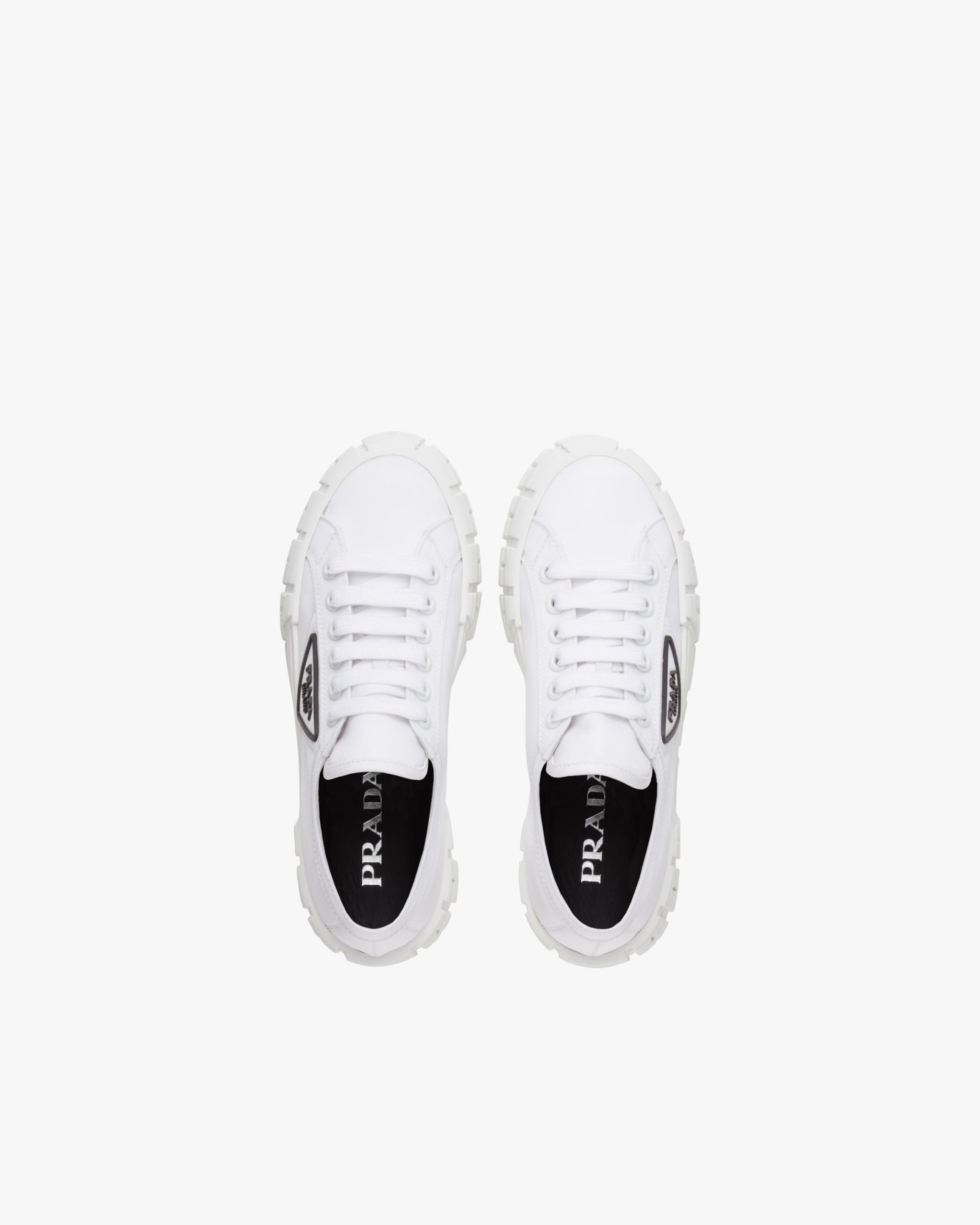 White Double Wheel nylon gabardine sneakers - Image 4