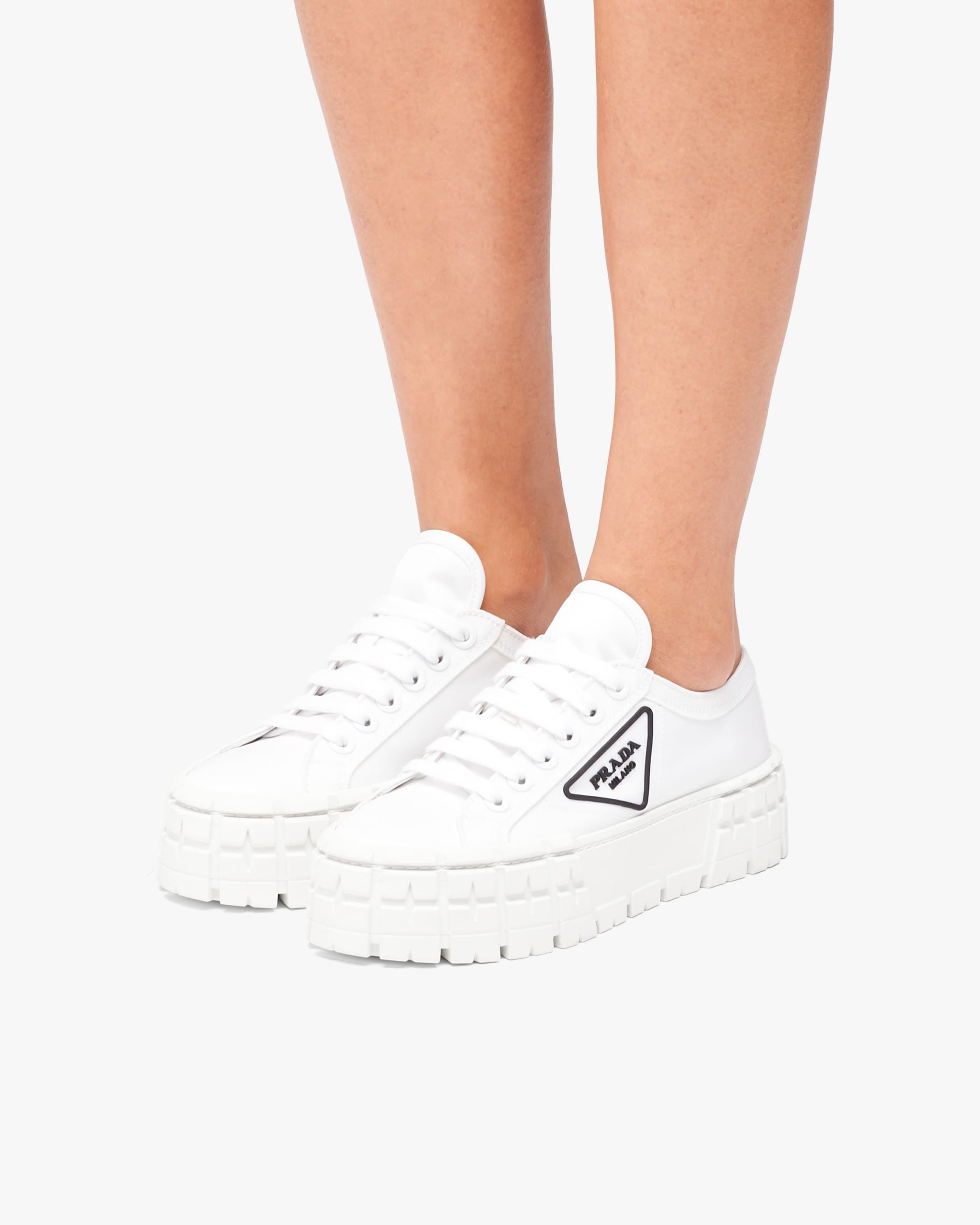 White Double Wheel nylon gabardine sneakers - Image 5
