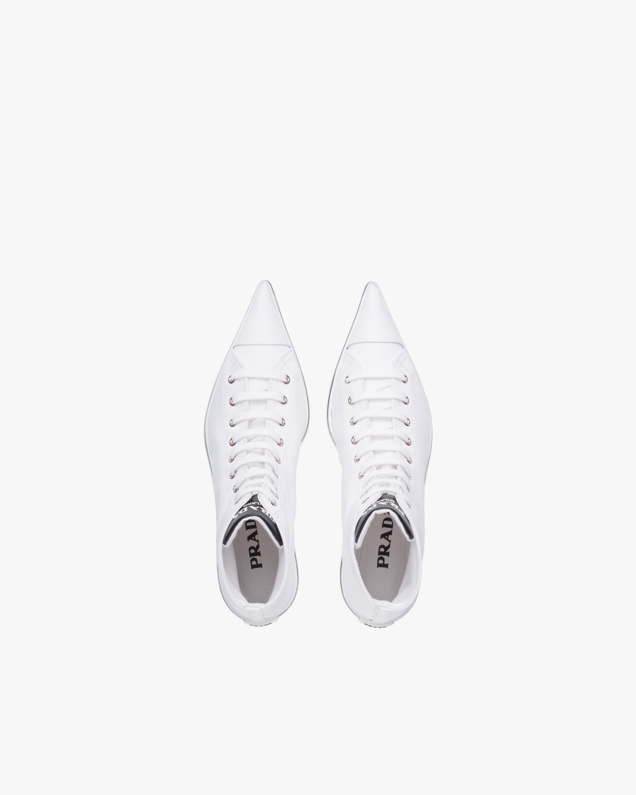 White Prada Synthesis heeled high-top sneakers - Image 4