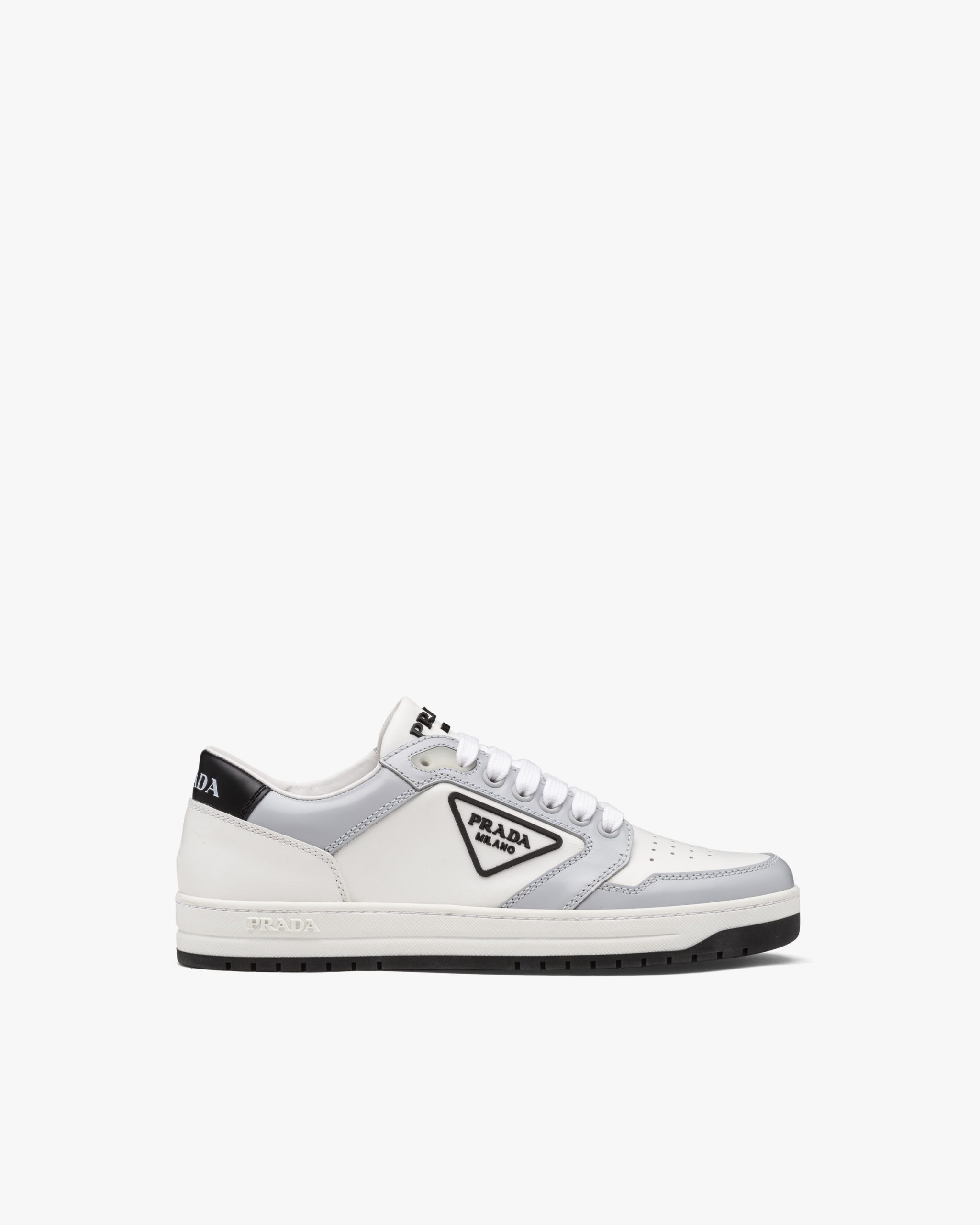 White/cornflower Blue District perforated leather sneakers - Image 2