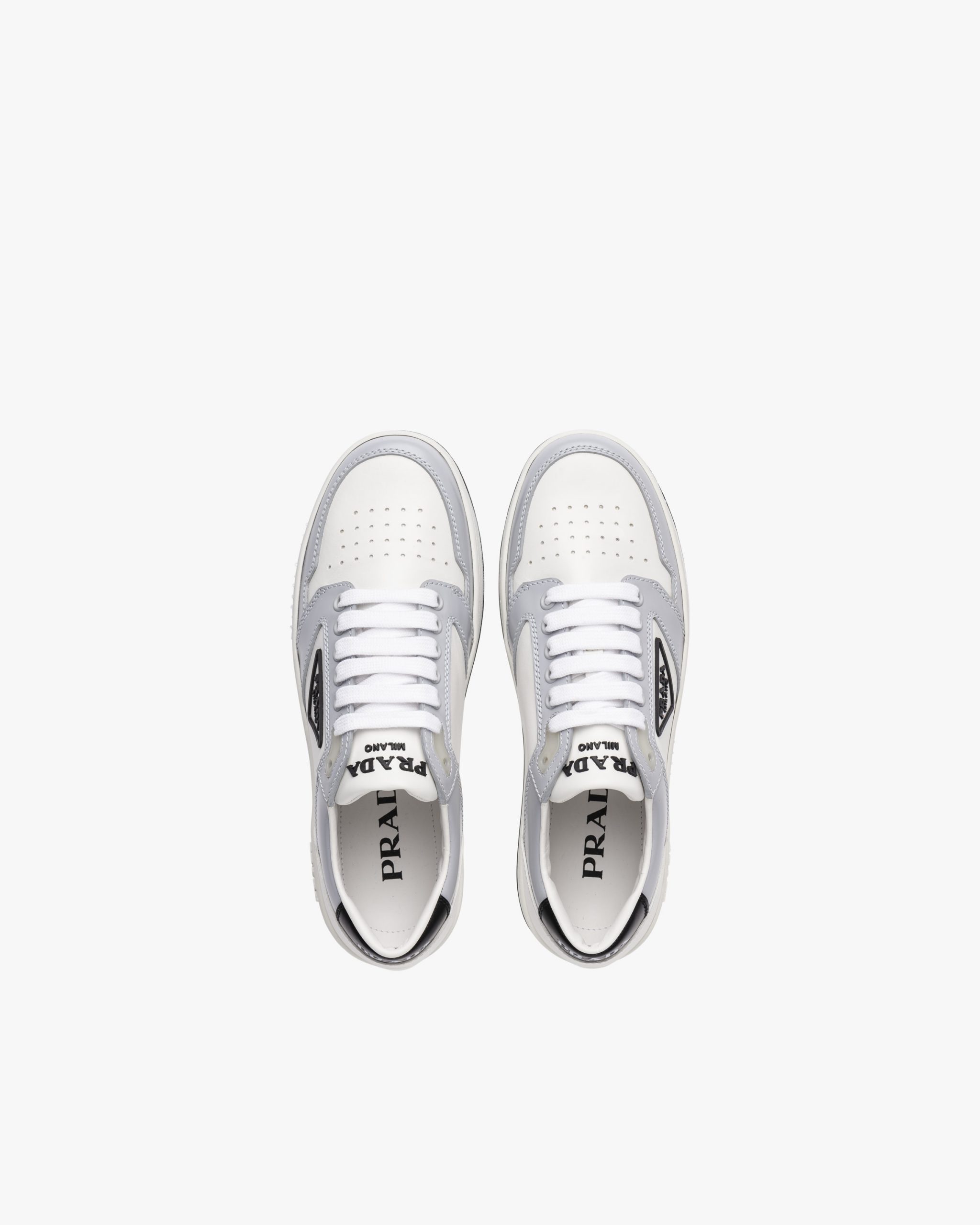 White/cornflower Blue District perforated leather sneakers - Image 4