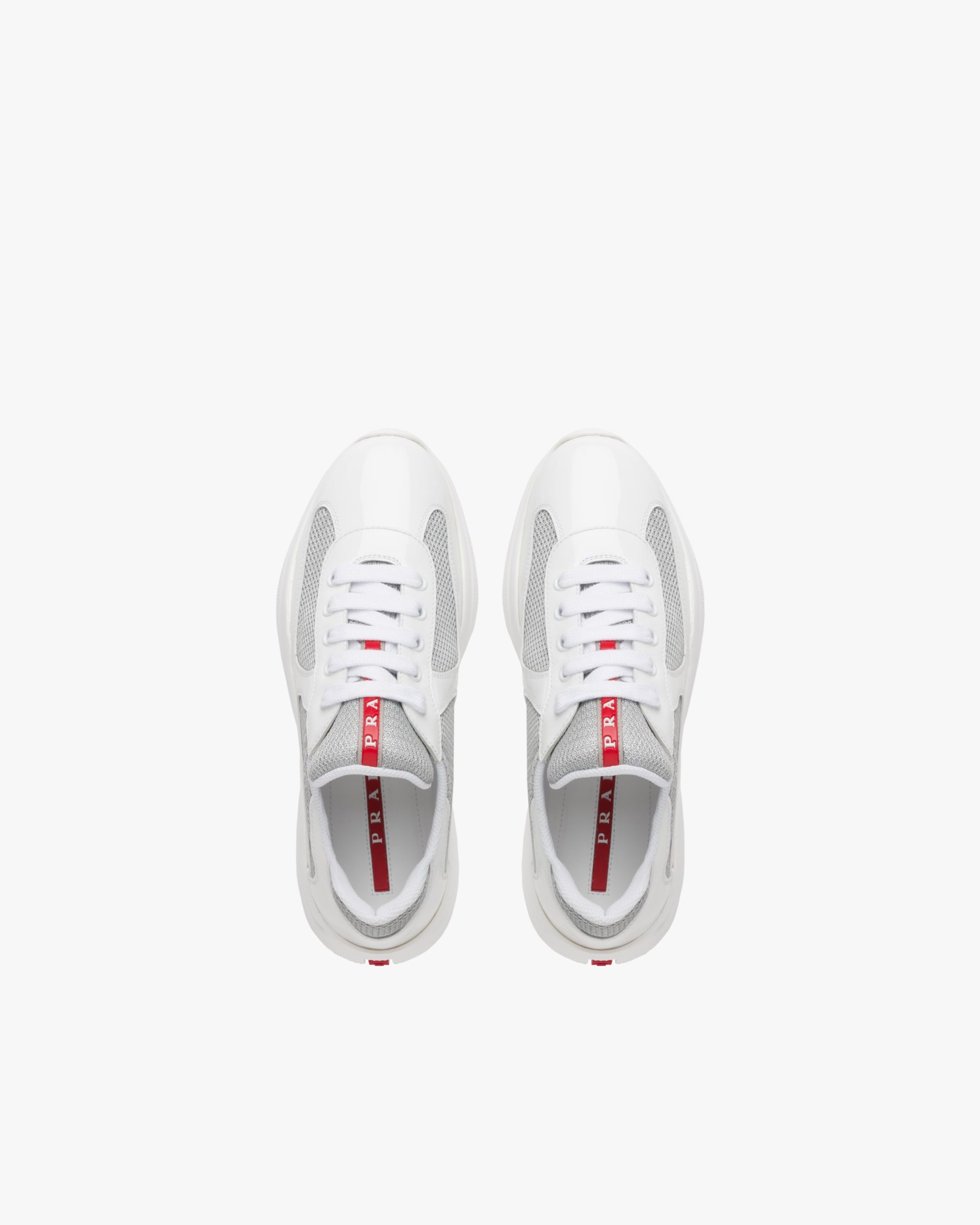 White/silver Prada Americas Cup sneakers - Image 4