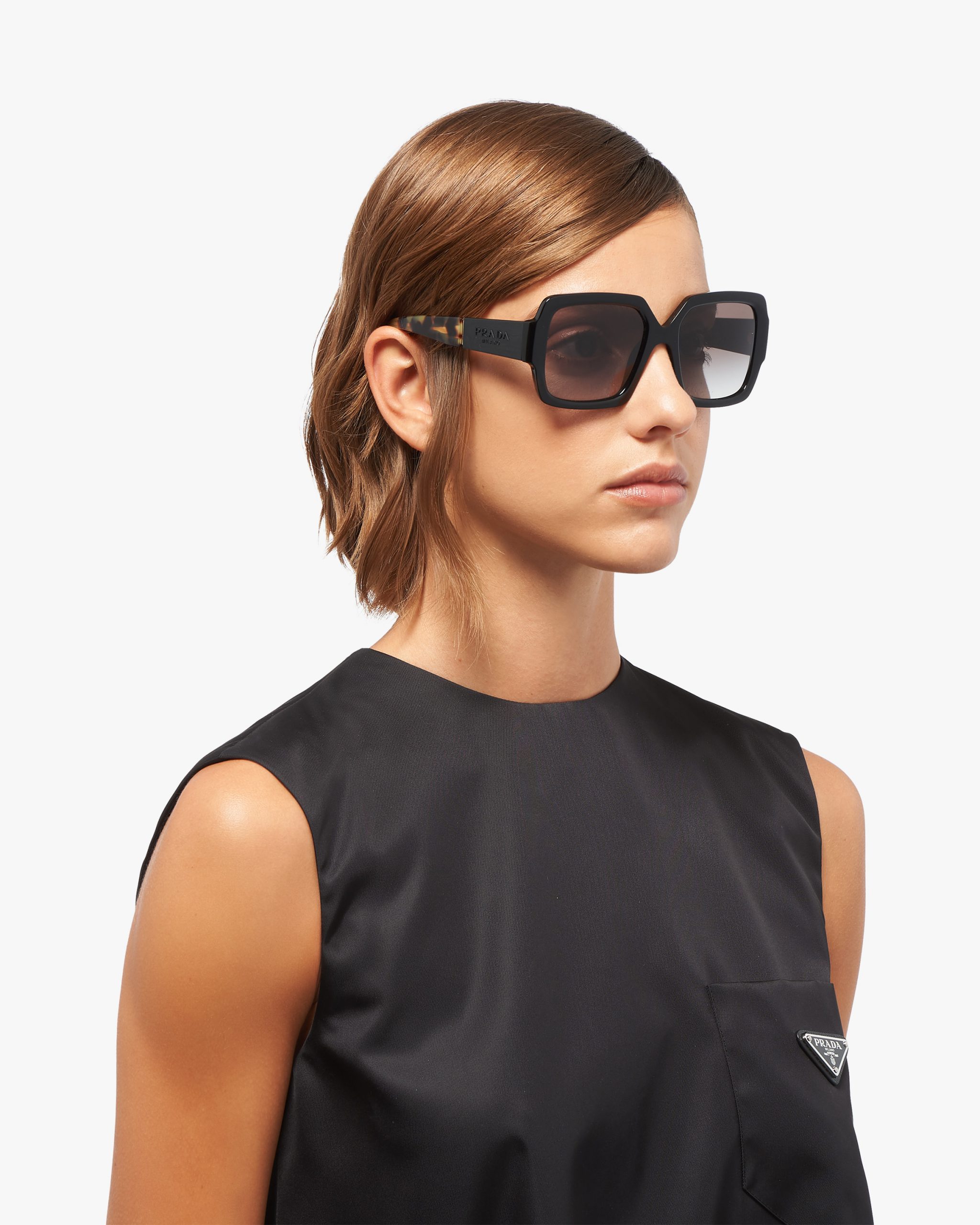 Gradient Anthracite Gray Lenses Prada Monochrome sunglasses - Image 2